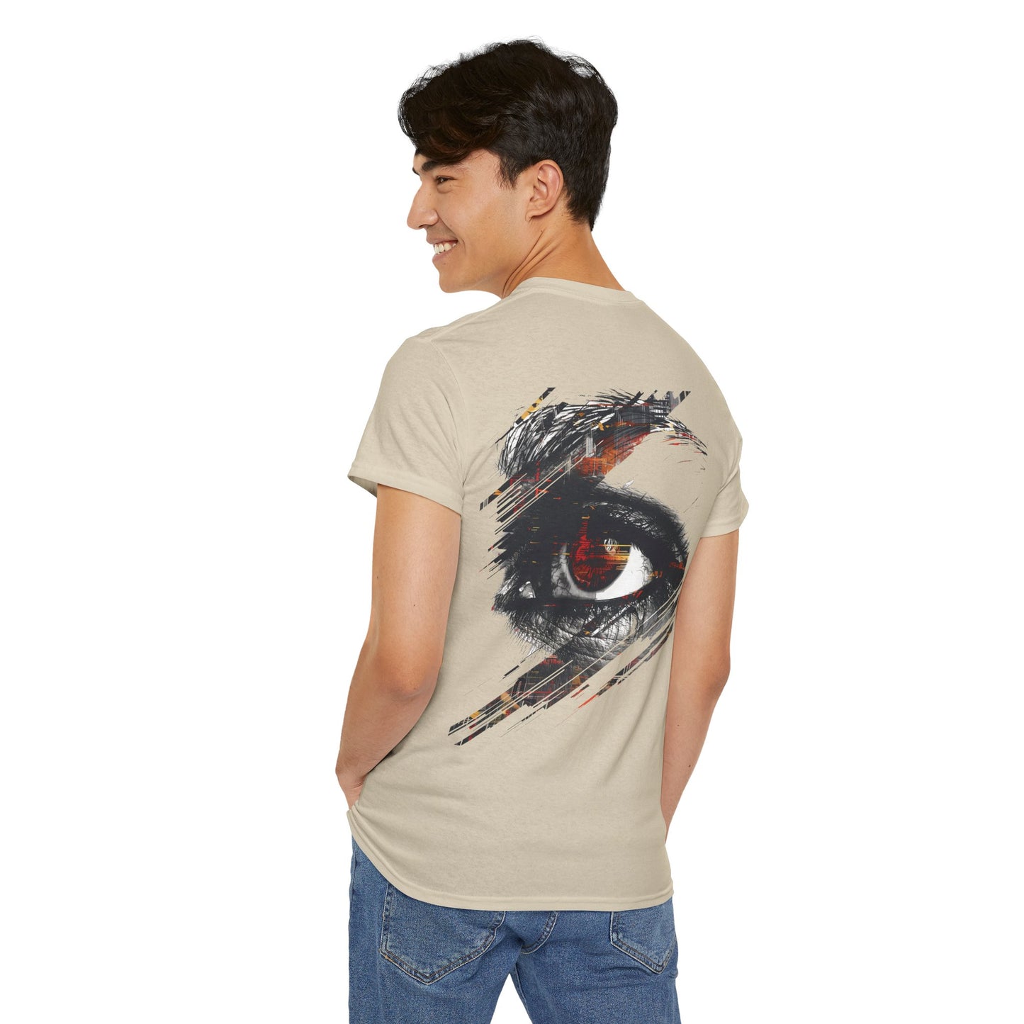 Brutalist Abstract Glitch Eye Tee