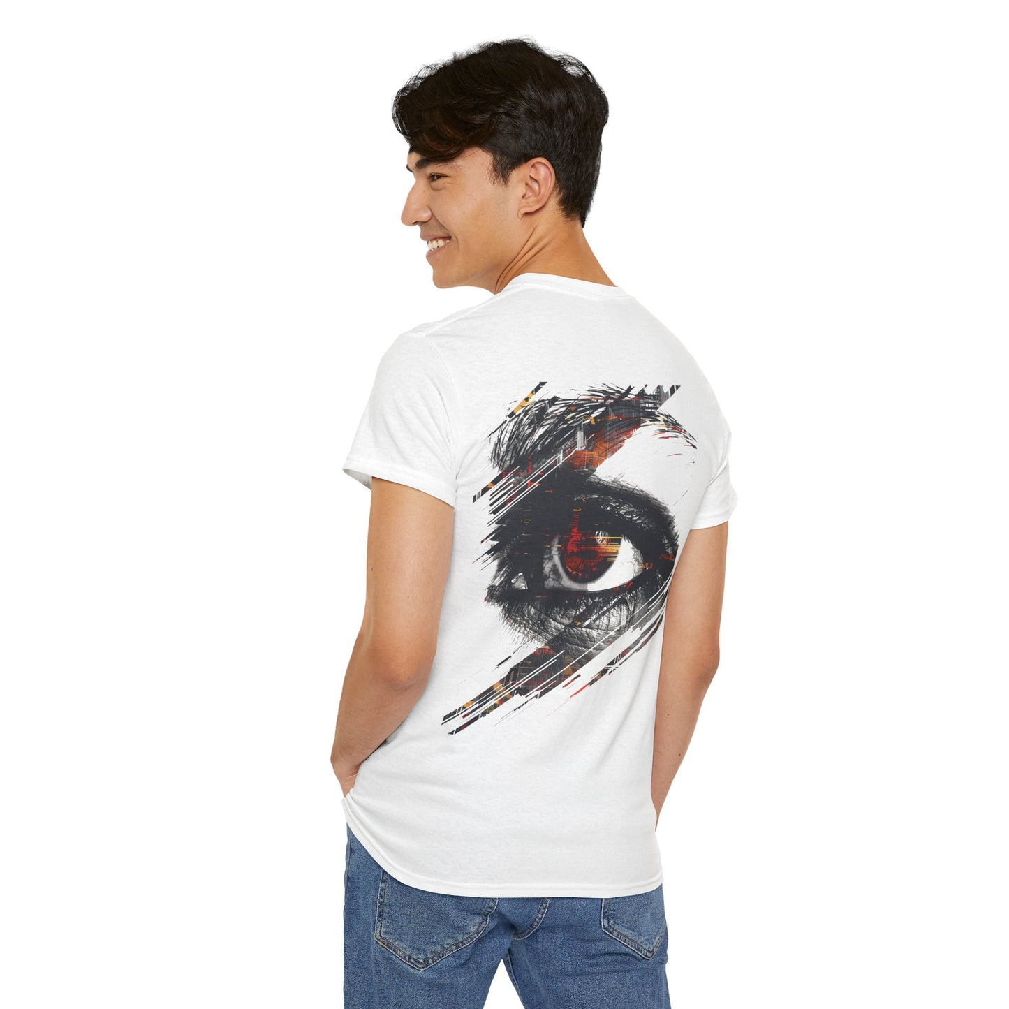 Brutalist Abstract Glitch Eye Tee
