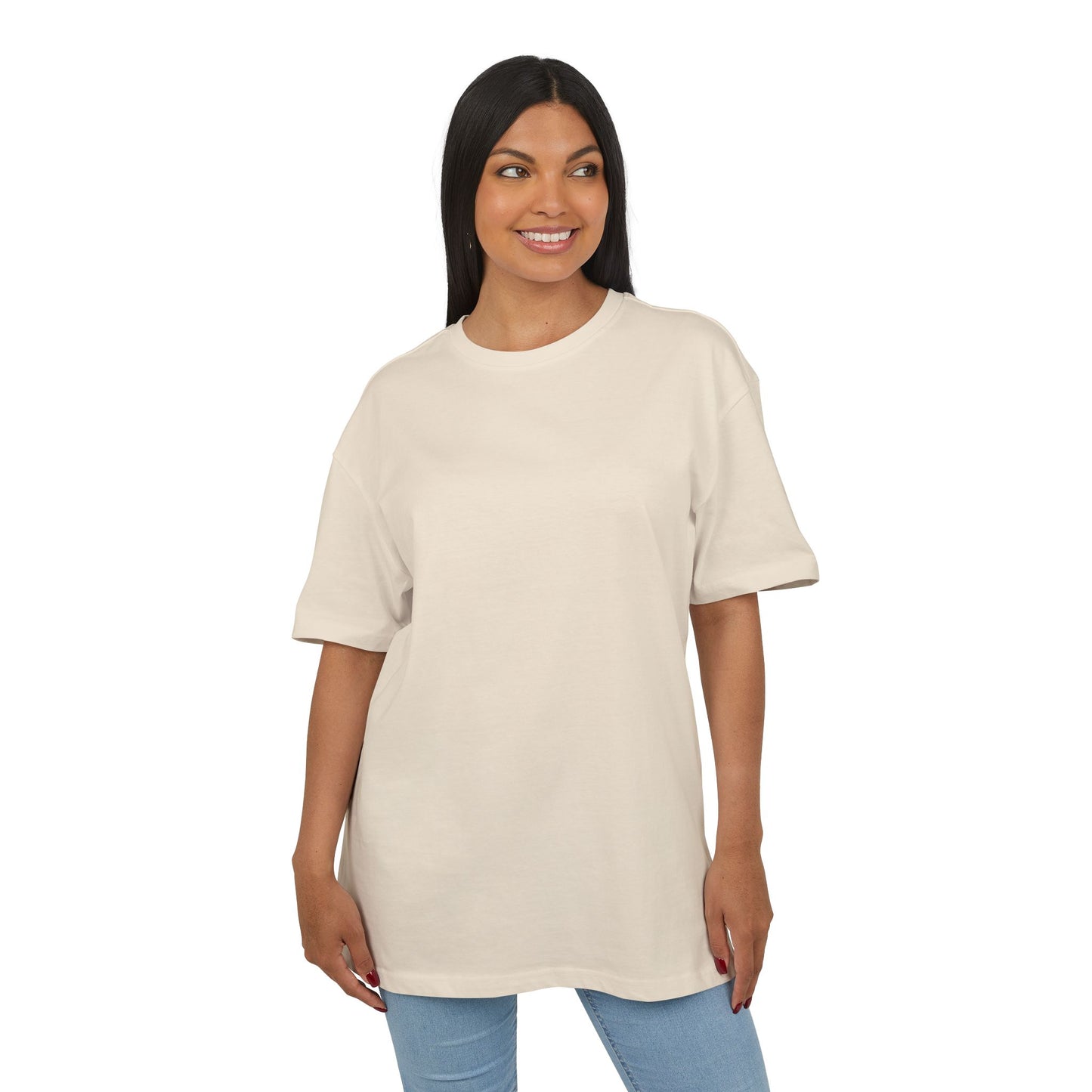 Oversized T-Shirt in Soft Tones, Premium Quality (Blanc Series)