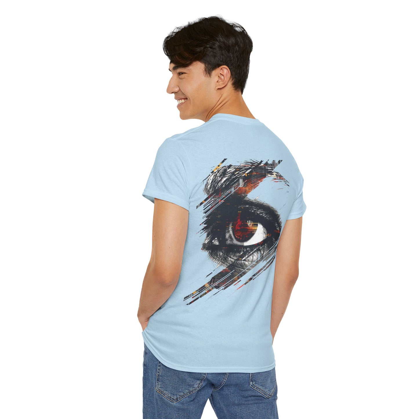 Brutalist Abstract Glitch Eye Tee